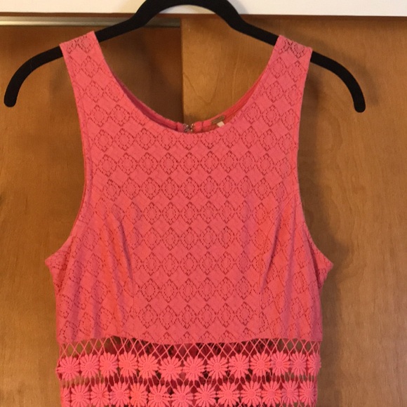Free People Dress Daisy Pink Crochet Lace Skater size 2 - Picture 6 of 16